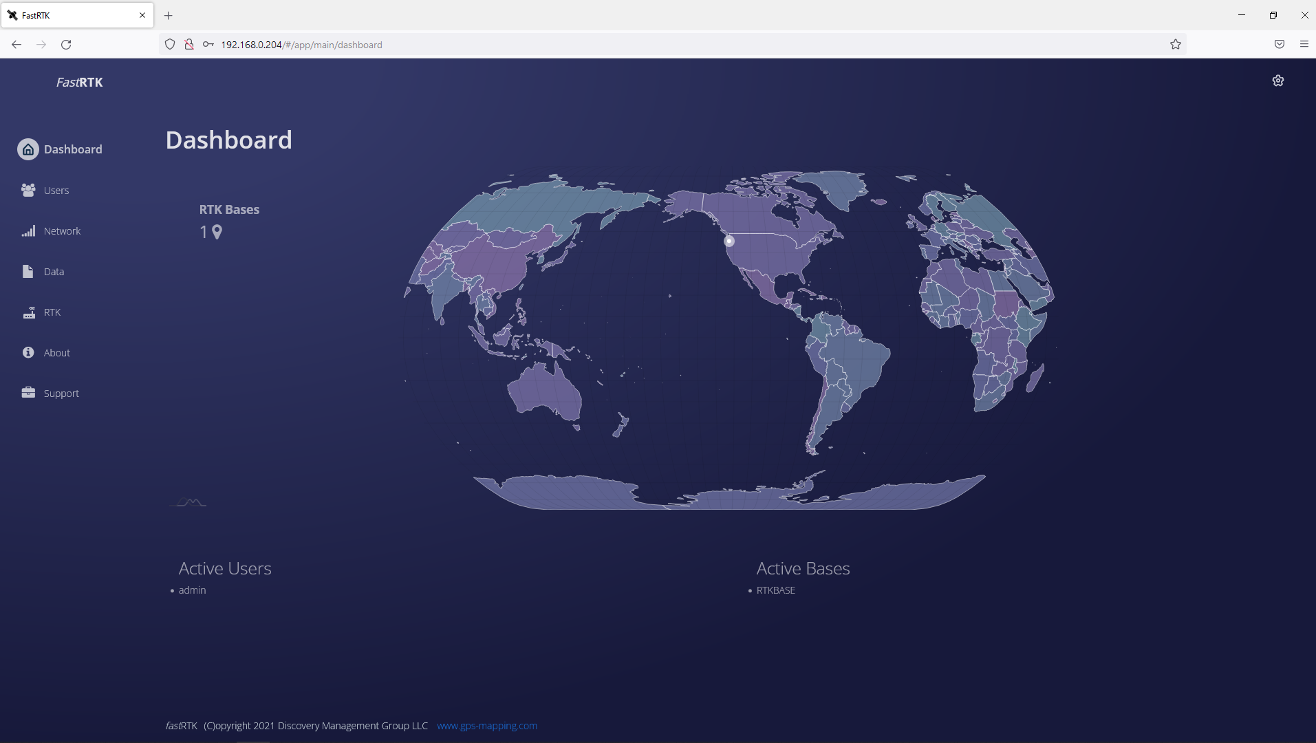 FastRTK Desktop Dashboard