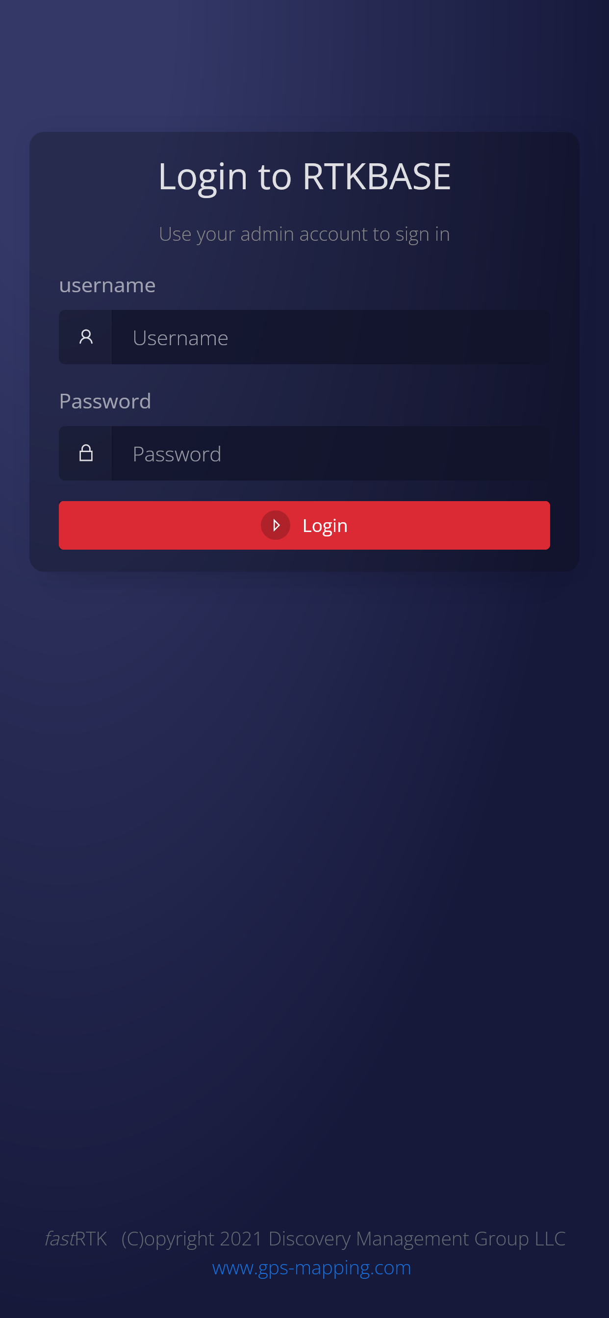 FastRTK Mobile login